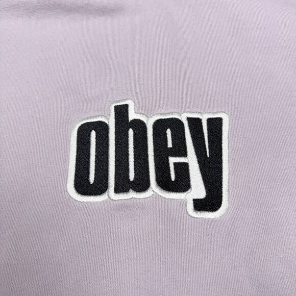 OBEY "Warp" Hooded Pullover Sweater (Lavender | Size XL) - Picture 2 of 4